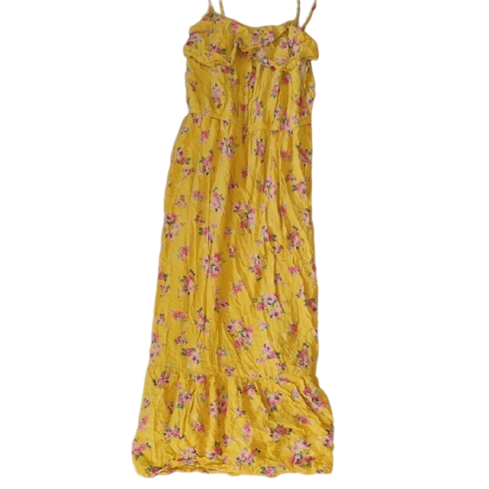 Peyton & Parker Floral Yellow Maxi Dress Size Medium